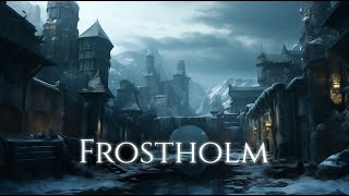 Cold Winter Fantasy Town Ambience and Music  Frostholm  cold northern town ambientmusic [upl. by Ahsilram]