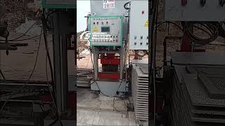 Automatic terrazzo tile making machinecement tile making machine cementtiles cementtilemachine [upl. by Linson]