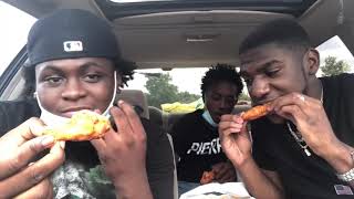 BUFFALO WILD WINGS CHALLENGE PT2 hilarious 😭 [upl. by Larcher]