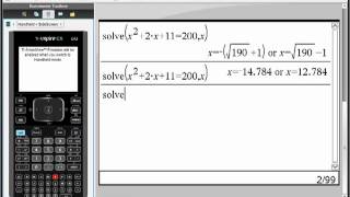 Ti Nspire CAS CX Using the Solve Feature for BEST RESULTS [upl. by Harragan960]