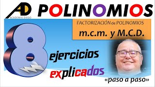 FACTORIZACION de POLINOMIOS mcm y MCD ACADEMIADIEGO [upl. by Eliathas]