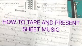 How to Tape amp Present Sheet Music for Auditions [upl. by Phylis504]