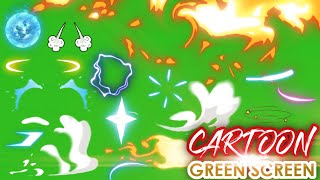 Cartoon Green Screen 4K Effects  Free Download Link [upl. by Yusuk]