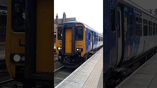 Northern 156 Arrive And Depart Widnes For Warrington Central [upl. by Atteuqcaj891]