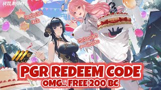 OMG PGR REDEEM CODE JUL 2023  FREE 200 BC DOUBLE CODES HURRY UP  PUNISHING GRAY RAVEN [upl. by Lotsirk745]