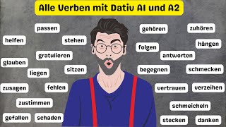 Die 25 wichtigsten DativVerben A1A2 mit BeispielenMost common dative verbs in German with examples [upl. by Taffy]