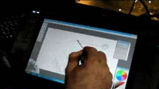 Wacom Cintiq 12 WX hands on CES 2008 [upl. by Dat629]