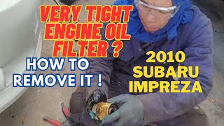 The Screwed up engine oil Filter on 2010 SUBARU Impreza  amp how to Change the oil Properly [upl. by Ankeny]