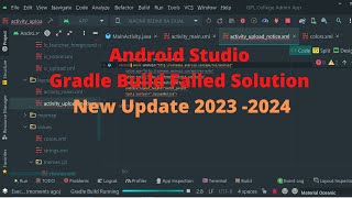 Android Studio Gradle Build Failed Solution New Update 2023 2024 [upl. by Prinz]