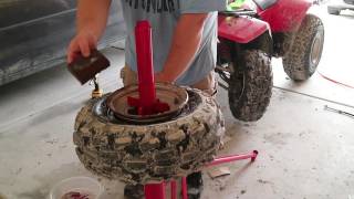 How to Fix leaking tire bead  Part 1 Cleaning Tire and Rim [upl. by Alled]