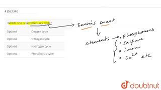 Which one is sedimentary cycle [upl. by Nelg]