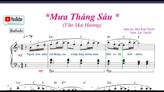 Mưa Tháng Sáu  Văn Mai Hương  sheet piano pdf [upl. by O'Shee]