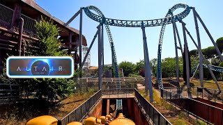 Altair 10 Inversion coaster 4K Mounted Back Seat POV  Cinecittà World [upl. by Drawde308]