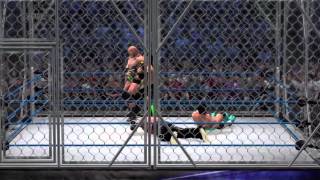 WWE 13 Online Match 2 Tornado Tag Cage Match [upl. by Otrebor499]