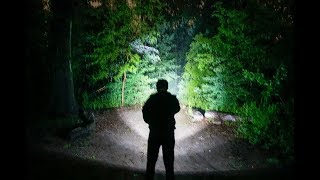 Tactical XML T6 4 Head High Power LED Flashlight  Tested in Complete Darkness [upl. by Ralph]