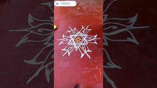 Star Rangoli design 🌼🌸🌟 rangoli shots indianart kolam art trending easyrangoli video [upl. by Zetrom882]