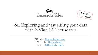 QDA software NVivo 12 Exploring and visualising your data Text search including word tree [upl. by Yesnikcm397]