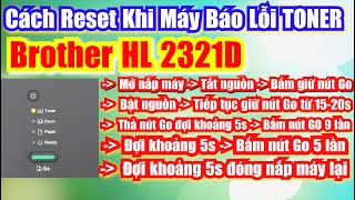 Hướng dẫn reset may in brother HL2321D [upl. by Thurmond]