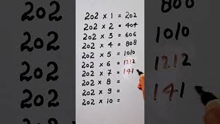 write the Table of 202 in 18 second onlymaths maths mathshack ‎studycare0 [upl. by Israel]