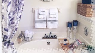 Master Bathroom Decorating Ideas amp Tour [upl. by Adnav795]