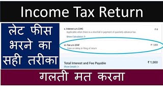 How to Pay Late FeesTax for ITR U Simple Process [upl. by Esmerelda94]