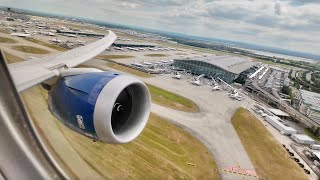 4K takeoff onboard a British Airways Boeing 7879 Dreamliner from London Heathrow [upl. by Yvor90]