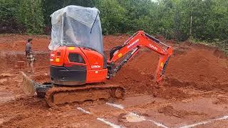 Foundation word using kubotaexcavator kubotau30 hitachi jcb [upl. by Nahtahoj195]