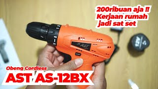 Unboxing Obeng Elektrik Cordless Drill AS12BX  asmr [upl. by Retsila]