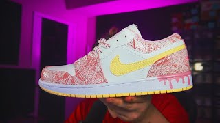 Jordan 1 Low quotPaint Dripquot Review  DHGate Shoes Review  Is DHGate a SCAM [upl. by Tammany]