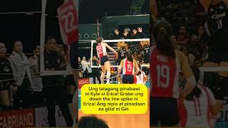 Grabeng down the line spike ni Erica ang nipis ng clearance ng bola creamline ericastaunton pvl [upl. by Nage]