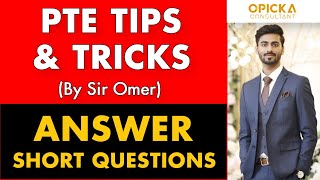 Answer Short Questions PTE Tips  PTE Tips by Sir Omer Azam [upl. by Offen]