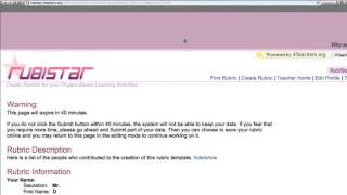 Create Awesome Rubrics using Rubistar [upl. by Allis]