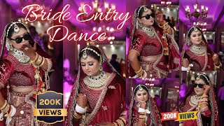 Bride Entry Dance  Indian Wedding 2023 Bride Surprises Everyone With a Dancemeresaiyasuperstar [upl. by Ayamahs]