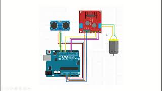 ARDUINO UNO  MOTOR DRIVER  ULTRASONIC SENSOR [upl. by Lefton]