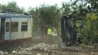 Rescue workers search for bodies at Italian crash site [upl. by Nybbor626]