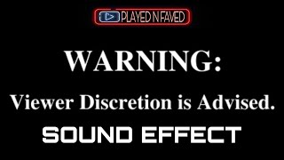 Warning Viewer Discretion Is Advised Sound Effect  Various Intro Warning Discretion Sounds  Free [upl. by Aiclef]