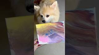 🎨🐶 Trying out the viral dog peanut butter painting diy on my Pomeranian 🐶🎨 [upl. by Milo]