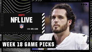 Ryan Clark’s Picks for NFL Week 18 🍿  NFL Live [upl. by Sucramej27]