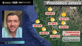 Temperaturas extremadamente cálidas en Jalisco Sábado 25 de mayo 2024 [upl. by Hamachi209]