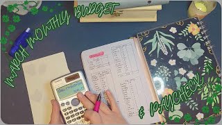 March Monthly Budget  Paycheck 1 Planning our Income and our Expenses [upl. by Nymsaj]