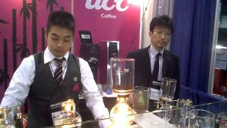 Japanese Siphon Coffee 2009 Coffee Trade Show Atlanta [upl. by Notle]