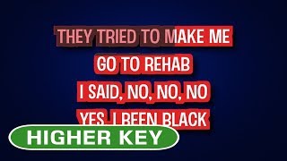 Amy Winehouse  Rehab  Karaoke Higher Key [upl. by Rhyner255]