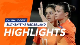 Highlights Slovenië  OranjeLeeuwinnen 4102019 EKkwalificatie [upl. by Ynatsyd278]