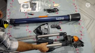 Celestron Astromaster 70AZ telescope unboxing and installation [upl. by Nitsreik38]