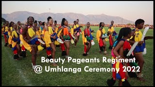 Beauty Pageants Regiment at Umhlanga Reed dance 2022 [upl. by Yarazed]