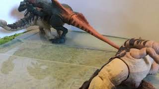 Concavenator Vs Metriacanthosaurus Vs Ankylosaurus Dino stop motion [upl. by Lyndy91]