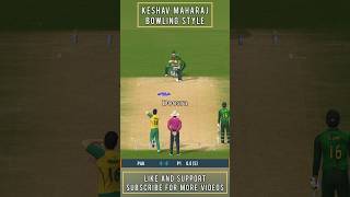 Keshav Maharaj Bowling Style 🔥🤩  Bowing Action  Real Cricket 24 shorts [upl. by Reece206]