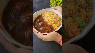 Manchurian Fried rice viralvideo recipe food streetfood cookingvlog short chines [upl. by Noyk]