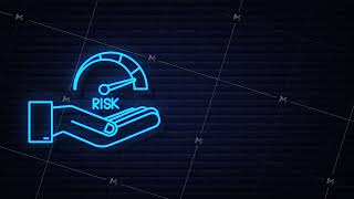 Neon Risk icon on speedometer in hands High risk meter motion graphic [upl. by Kristine]