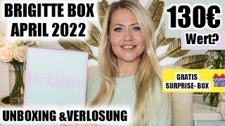 Extra Box GRATIS Brigitte Box April 2022  Unboxing amp Verlosung [upl. by Ludovick]